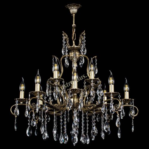 Люстра бронзовая Мелания №12/1 журавлик в Новокузнецке Гусь Хрустальный