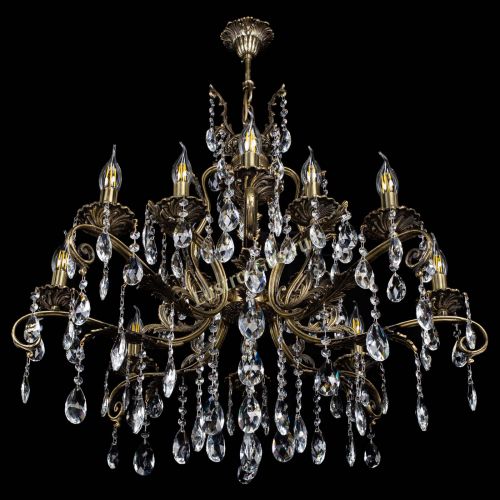 Люстра бронзовая Мелания №12/1 журавлик в Новокузнецке Гусь Хрустальный