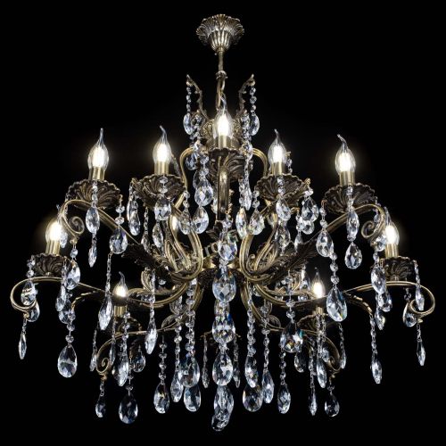 Люстра бронзовая Мелания №12/1 журавлик в Новокузнецке Гусь Хрустальный