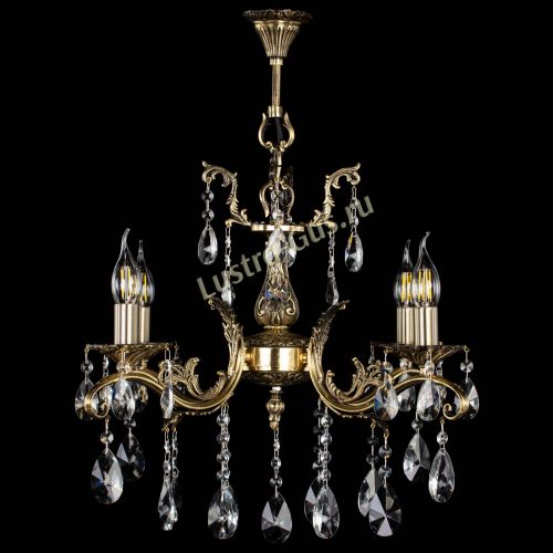 Люстра бронзовая Милана №4/2 лучик в Новокузнецке Гусь Хрустальный