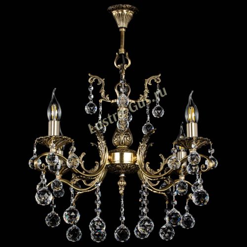 Люстра бронзовая Милана №4/2 шар в Новокузнецке Гусь Хрустальный