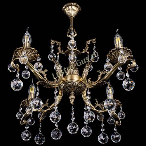 Люстра бронзовая Милана №4/2 шар в Новокузнецке Гусь Хрустальный