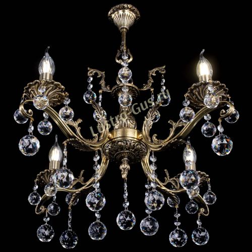 Люстра бронзовая Милана №4/2 шар в Новокузнецке Гусь Хрустальный