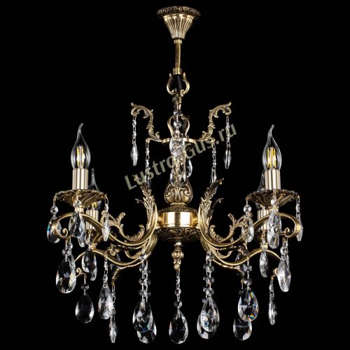 Люстра бронзовая Милана №4/2 журавлик в Новокузнецке Гусь Хрустальный