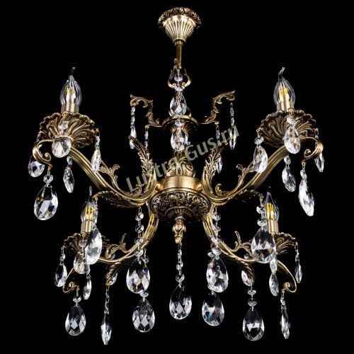 Люстра бронзовая Милана №4/2 журавлик в Новокузнецке Гусь Хрустальный