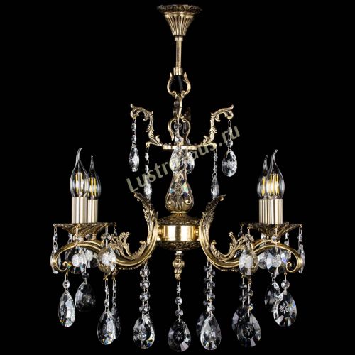 Люстра бронзовая Милана №4/2 звездочка в Новокузнецке Гусь Хрустальный