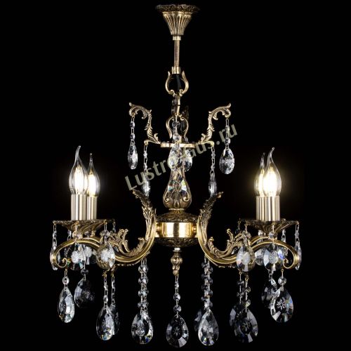 Люстра бронзовая Милана №4/2 звездочка в Новокузнецке Гусь Хрустальный