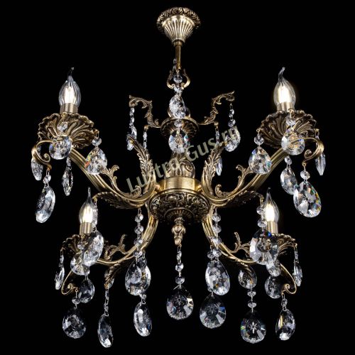 Люстра бронзовая Милана №4/2 звездочка в Новокузнецке Гусь Хрустальный