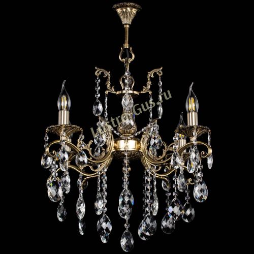 Люстра бронзовая Милана №4 баден в Новокузнецке Гусь Хрустальный