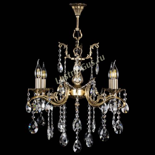 Люстра бронзовая Милана №4 звездочка в Новокузнецке Гусь Хрустальный