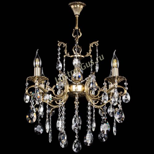 Люстра бронзовая Милана №4 звездочка в Новокузнецке Гусь Хрустальный