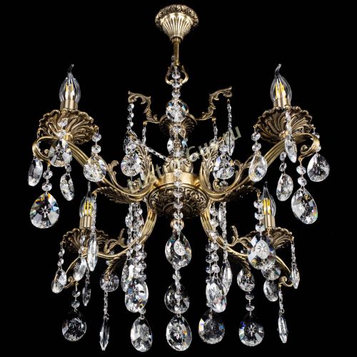 Люстра бронзовая Милана №4 звездочка в Новокузнецке Гусь Хрустальный