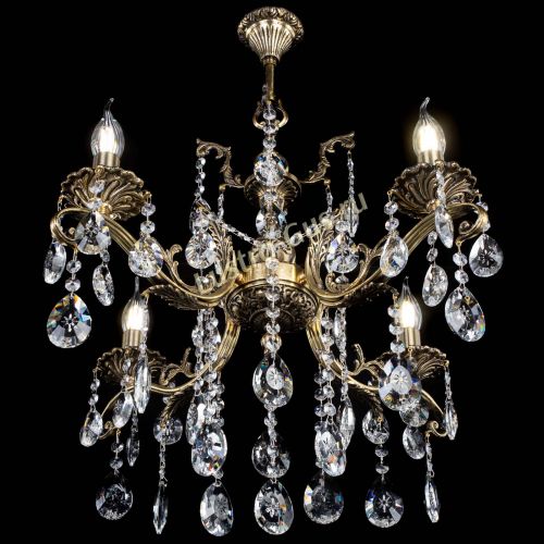 Люстра бронзовая Милана №4 звездочка в Новокузнецке Гусь Хрустальный