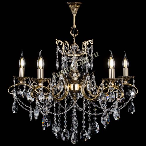 Люстра бронзовая Милана №5/1 звездочка в Новокузнецке Гусь Хрустальный