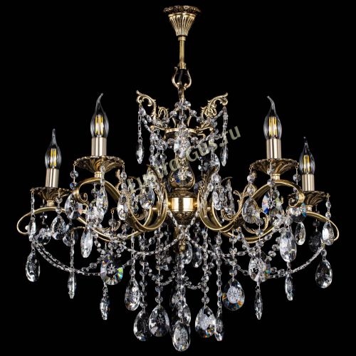 Люстра бронзовая Милана №5/1 звездочка в Новокузнецке Гусь Хрустальный