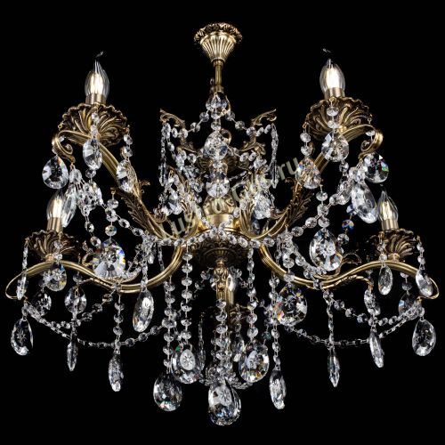 Люстра бронзовая Милана №5/1 звездочка в Новокузнецке Гусь Хрустальный