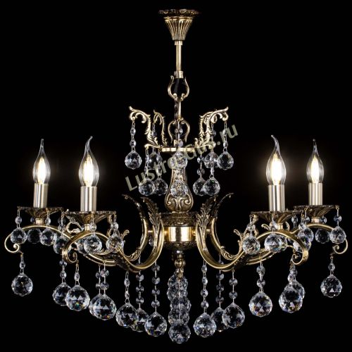 Люстра бронзовая Милана №5/2 шар в Новокузнецке Гусь Хрустальный