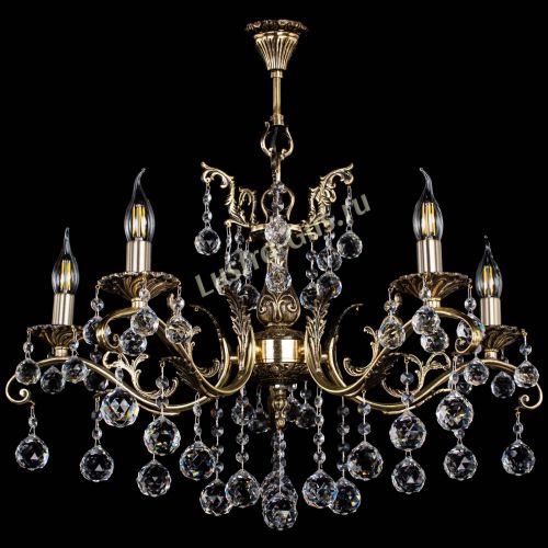 Люстра бронзовая Милана №5/2 шар в Новокузнецке Гусь Хрустальный