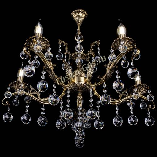 Люстра бронзовая Милана №5/2 шар в Новокузнецке Гусь Хрустальный