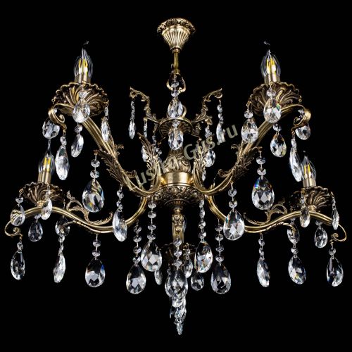 Люстра бронзовая Милана №5/2 журавлик в Новокузнецке Гусь Хрустальный