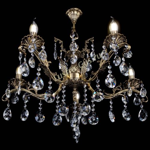 Люстра бронзовая Милана №5/2 звездочка в Новокузнецке Гусь Хрустальный