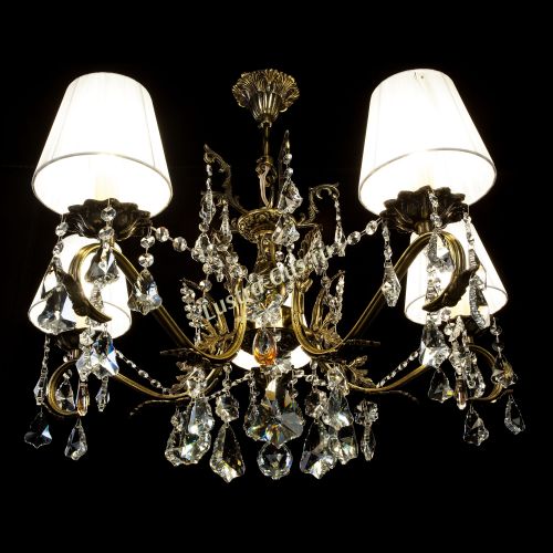 Люстра бронзовая Милана №5 Дубик Прованс в Новокузнецке Гусь Хрустальный