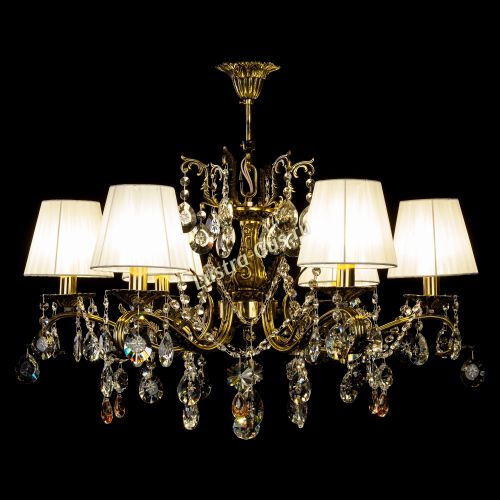 Люстра бронзовая Милана №6 Прованс в Новокузнецке Гусь Хрустальный