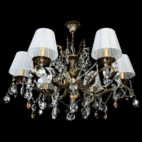 Люстра бронзовая Милана №6 Прованс в Новокузнецке Гусь Хрустальный