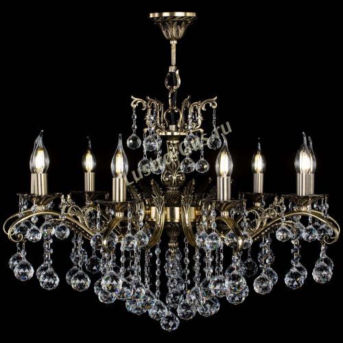 Люстра бронзовая Милана №9/2 шар в Новокузнецке Гусь Хрустальный