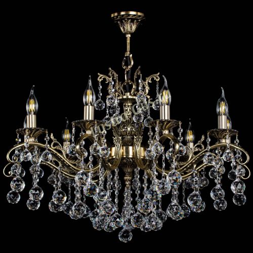 Люстра бронзовая Милана №9/2 шар в Новокузнецке Гусь Хрустальный