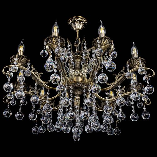 Люстра бронзовая Милана №9/2 шар в Новокузнецке Гусь Хрустальный