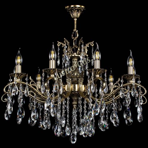 Люстра бронзовая Милана №9/2 журавлик в Новокузнецке Гусь Хрустальный