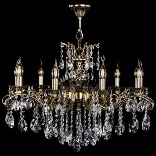 Люстра бронзовая Милана №9/2 звездочка в Новокузнецке Гусь Хрустальный