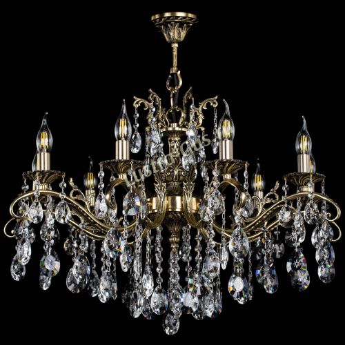 Люстра бронзовая Милана №9/2 звездочка в Новокузнецке Гусь Хрустальный