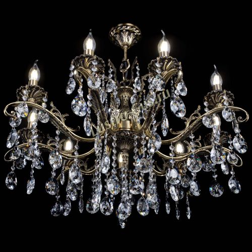 Люстра бронзовая Милана №9/2 звездочка в Новокузнецке Гусь Хрустальный