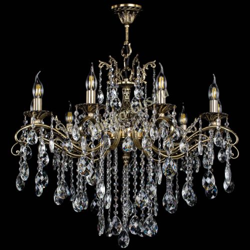 Люстра бронзовая Милана №9 баден в Новокузнецке Гусь Хрустальный