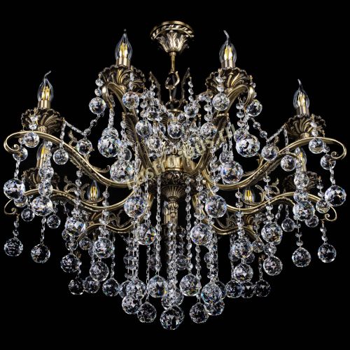 Люстра бронзовая Милана №9 шар в Новокузнецке Гусь Хрустальный