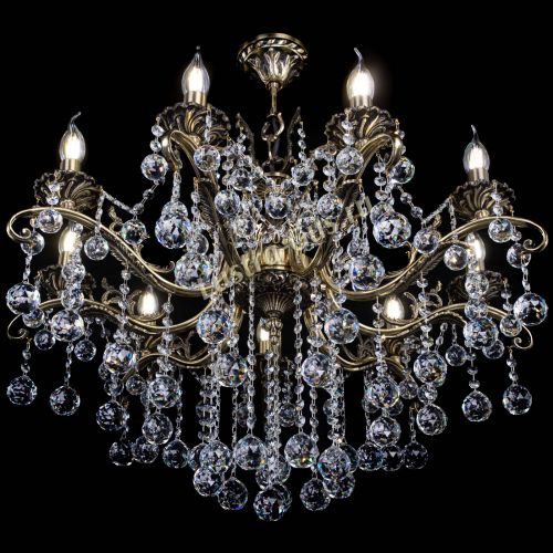 Люстра бронзовая Милана №9 шар в Новокузнецке Гусь Хрустальный