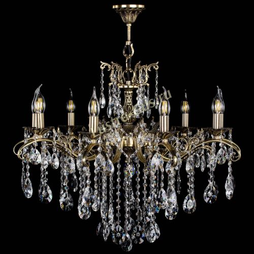 Люстра бронзовая Милана №9 звездочка в Новокузнецке Гусь Хрустальный