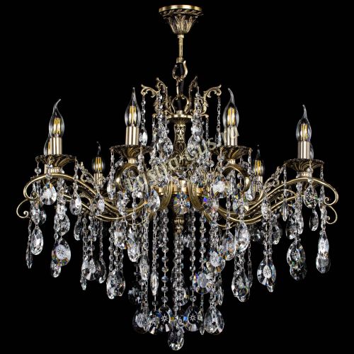 Люстра бронзовая Милана №9 звездочка в Новокузнецке Гусь Хрустальный