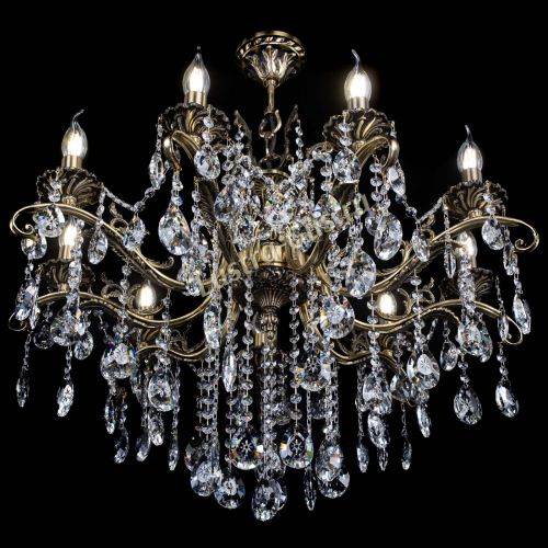 Люстра бронзовая Милана №9 звездочка в Новокузнецке Гусь Хрустальный