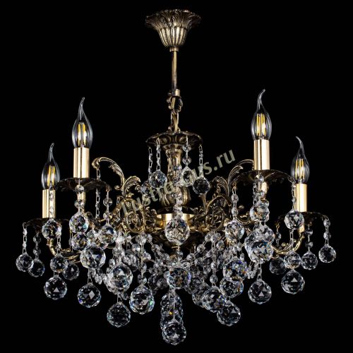 Люстра бронзовая Муза №5 шар в Новокузнецке Гусь Хрустальный