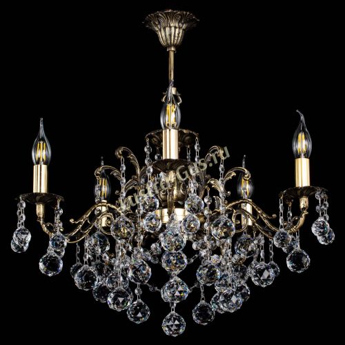 Люстра бронзовая Муза №5 шар в Новокузнецке Гусь Хрустальный