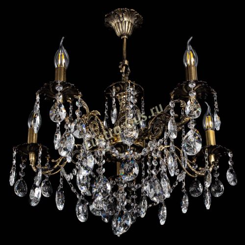 Люстра бронзовая Муза №5 звездочка в Новокузнецке Гусь Хрустальный