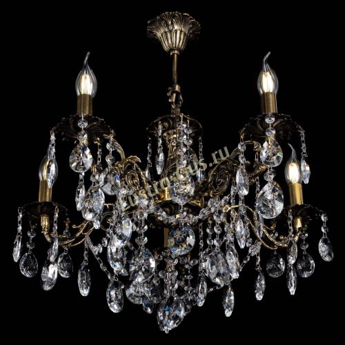 Люстра бронзовая Муза №5 звездочка в Новокузнецке Гусь Хрустальный