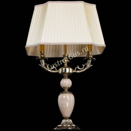 Бронзовая настольная лампа Антик №2 с камнем в Новокузнецке Гусь Хрустальный