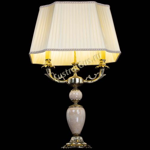 Бронзовая настольная лампа Антик №2 с камнем в Новокузнецке Гусь Хрустальный