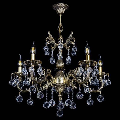 Люстра бронзовая Олимпия №5/1 шар в Новокузнецке Гусь Хрустальный