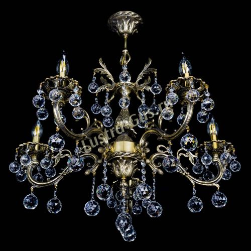 Люстра бронзовая Олимпия №5/1 шар в Новокузнецке Гусь Хрустальный