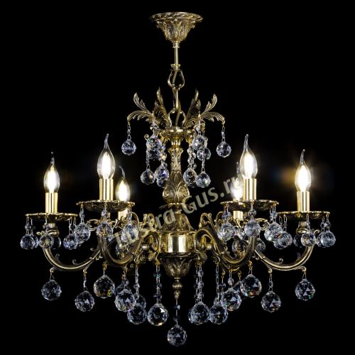 Люстра бронзовая Олимпия №6/1 шар в Новокузнецке Гусь Хрустальный